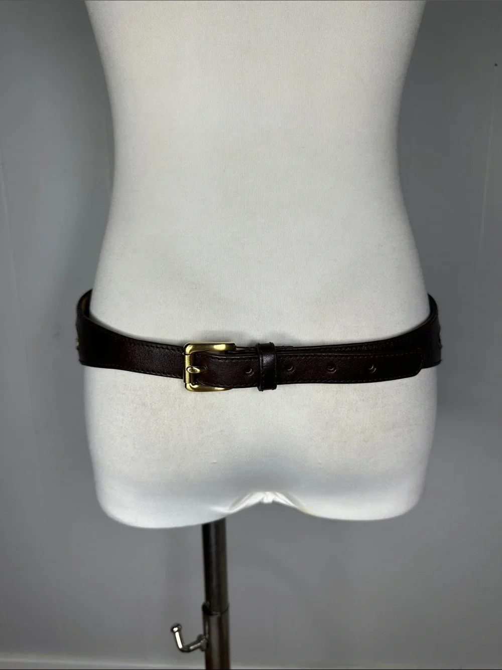 Vintage Genuine Leather Dyed Cheetah Real Cow Fur Double Buckle Belt